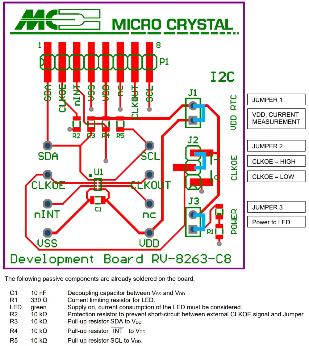 Micro Crystal RV-8263-C8 Evaluation Board